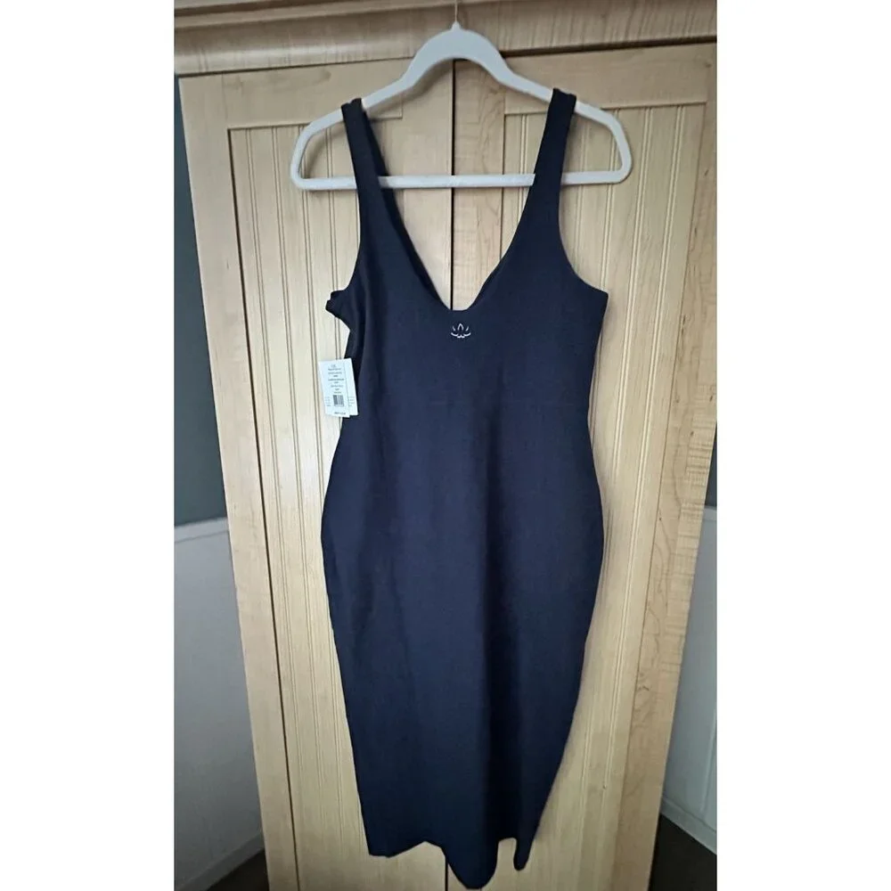 Beyond Yoga Womens Activewear Sleeveless V-Neck Tank Dress Navy Blue Size M $122 - Picture 8 of 9